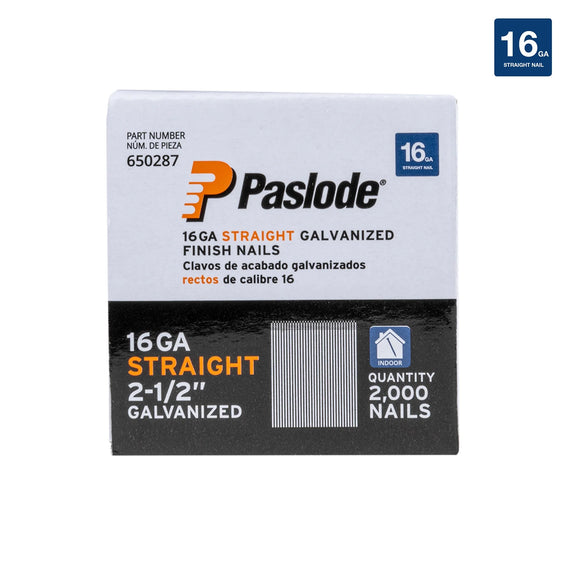 Paslode 16 Gauge F16 Straight Finish Nail Galvanized (2-1/2