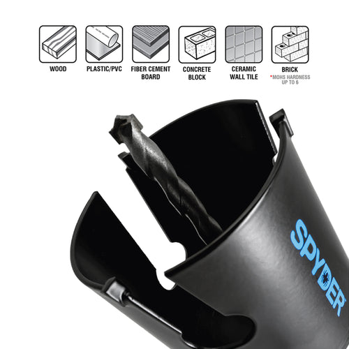 Spyder 4-1/2 Tungsten Carbide Tipped (TCT) Non-Arbored Hole Saw Rapid Core Eject®