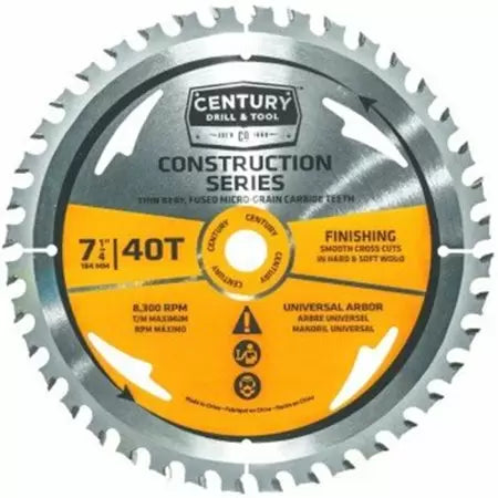 Century Drill And Tool 7-1/4 x 40t Finish Blade