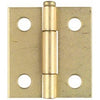 2-Pk., 1.5-In. Narrow Hinges, Light-Duty, Dull Brass