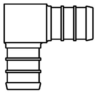 American Granby PEX Insert Brass 90 Elbow NL 1/2