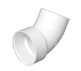 Charlotte 320 White PVC Street Elbow, 4