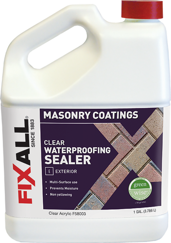 FixAll Clear Waterproofing Sealer Clear - 1 Gallon (1 Gallon, Clear)