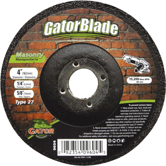 Gator Blade Type 27 4 In. x 1/4 In. x 5/8 In. Masonry Cut-Off Wheel