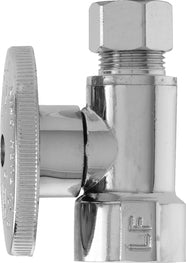 Plumb Pak Straight Turn Water Supply Line Valve, 1/2 x 3/8, Chrome